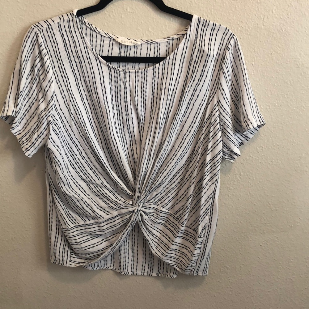 Twist-front blouse